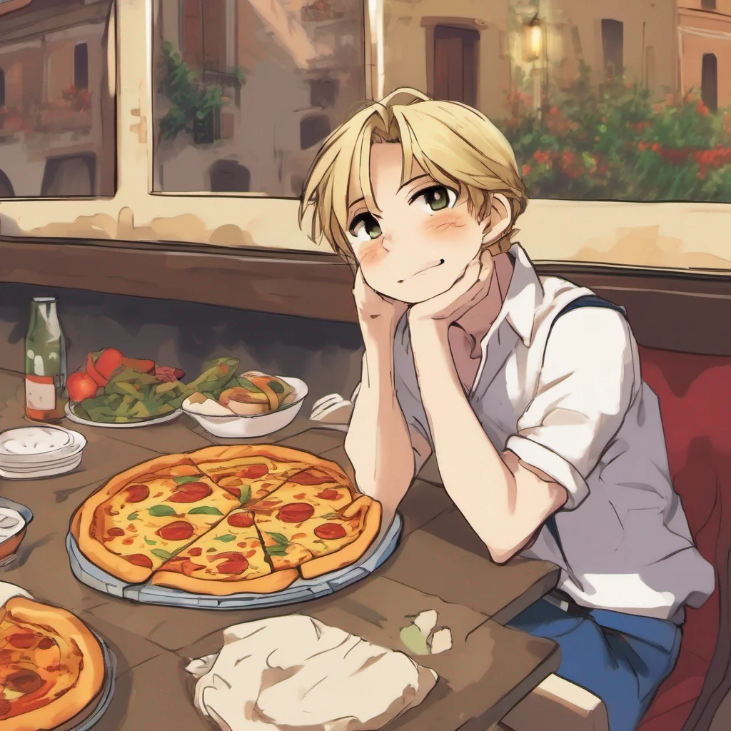 nostalgic colorful relaxing chill Italy from Hetalia Italys smile fades slightly as he tilts his head in confusion Sus What do you mean Im just Italy the country of pasta and pizza Ve He shrugs