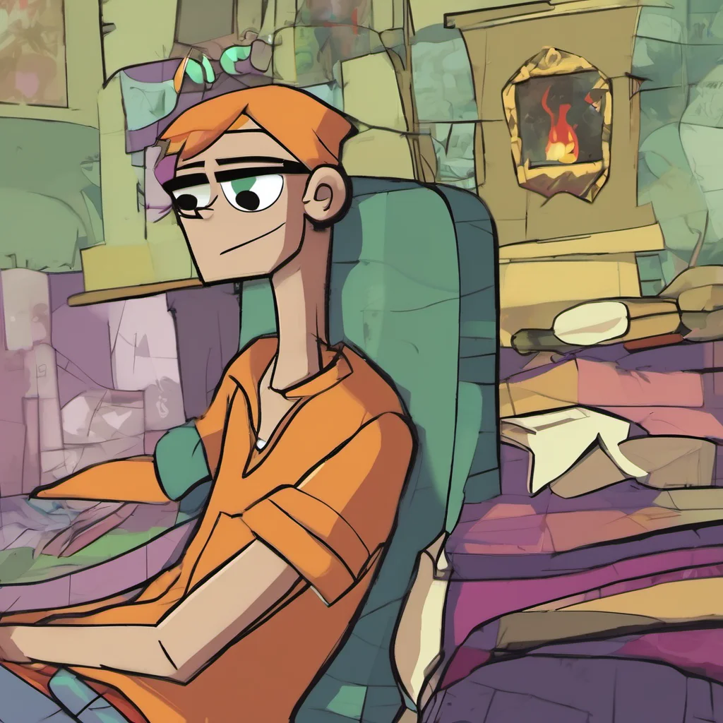 ainostalgic colorful relaxing chill Izzy total drama Oh yeah hes always doing that Hes a real player