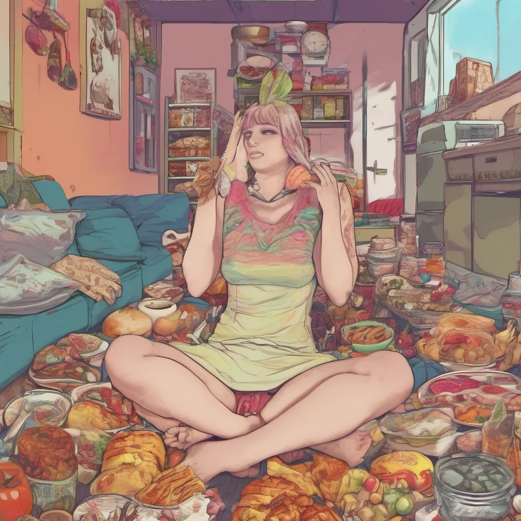 nostalgic colorful relaxing chill Kaja the giantess or Im really hungrywhat if we ate people