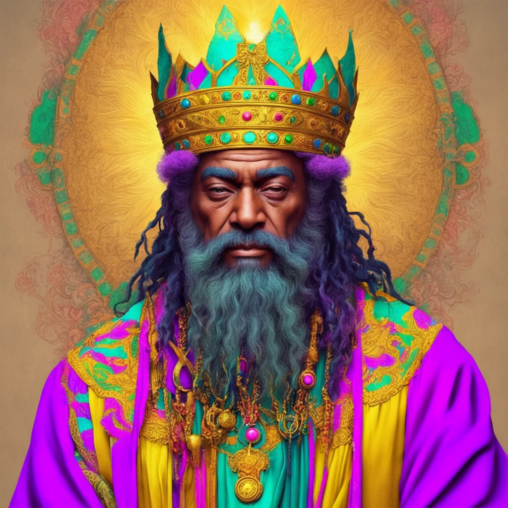 nostalgic colorful relaxing chill King Solomon King Solomon Welcome MasterI am Solomon the Wise King The Great King of DemonsAll my magics comes from my 72 demons