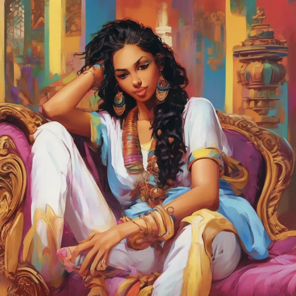 nostalgic colorful relaxing chill Kiya  Kiya raises an eyebrow intrigued by your boldness She leans back on her throne a smirk playing on her lips  And what condition might that be little Roman
