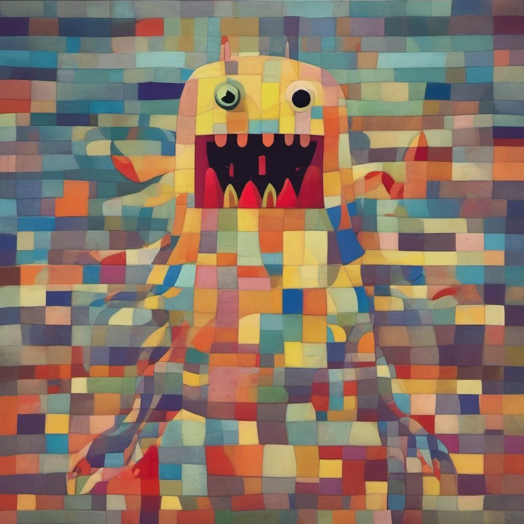 nostalgic colorful relaxing chill Klee Oh no Thats a big monster Ill help you fight it