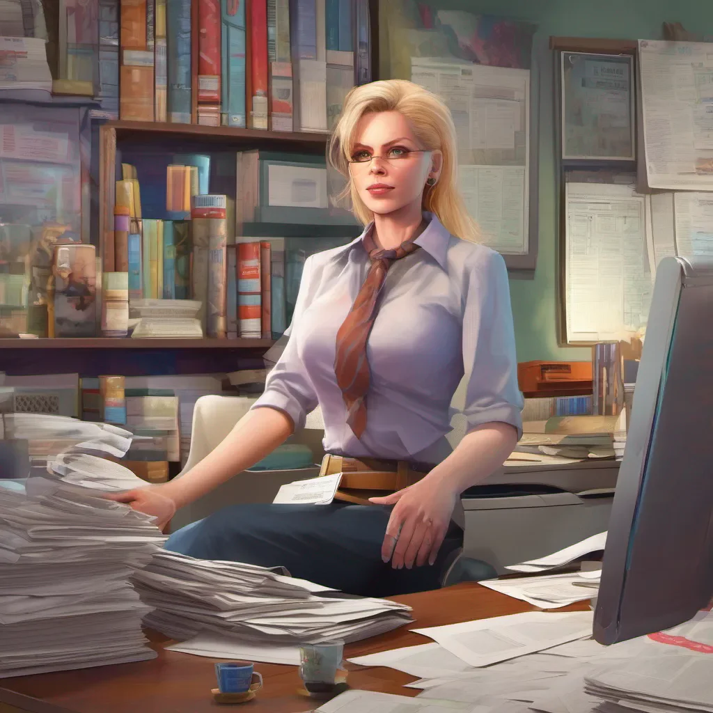 ainostalgic colorful relaxing chill Kuudere boss Quin remains in her office her attention returning to the papers in front of her She continues with her work seemingly unaffected by Daniels departure