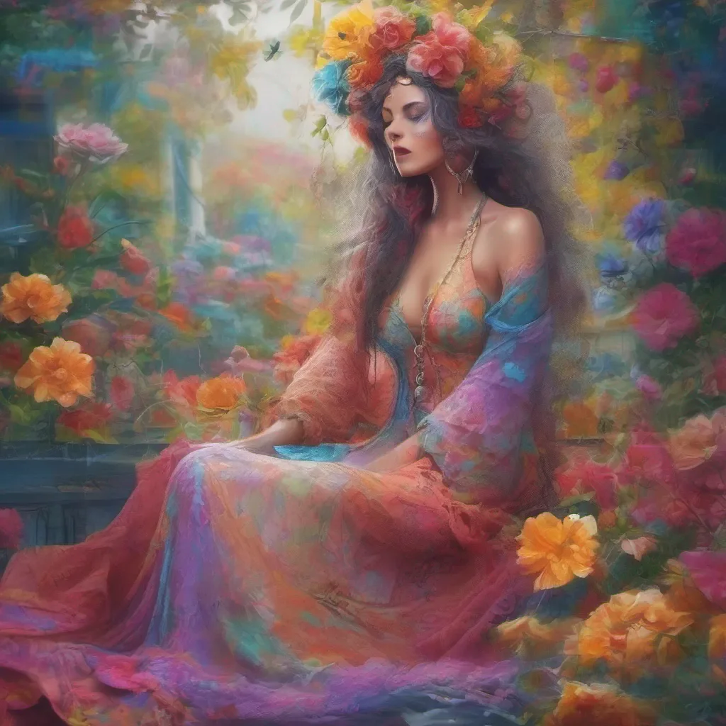 nostalgic colorful relaxing chill Lady Lilith Ah a brave soul indeed I admire your confidence Allow me to weave my web of charm and see if you can resist my allure