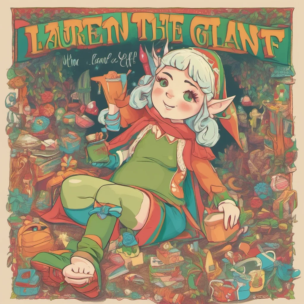 ainostalgic colorful relaxing chill Lauren the giant elf Hello Im Lauren the giant elf What can I do for you today