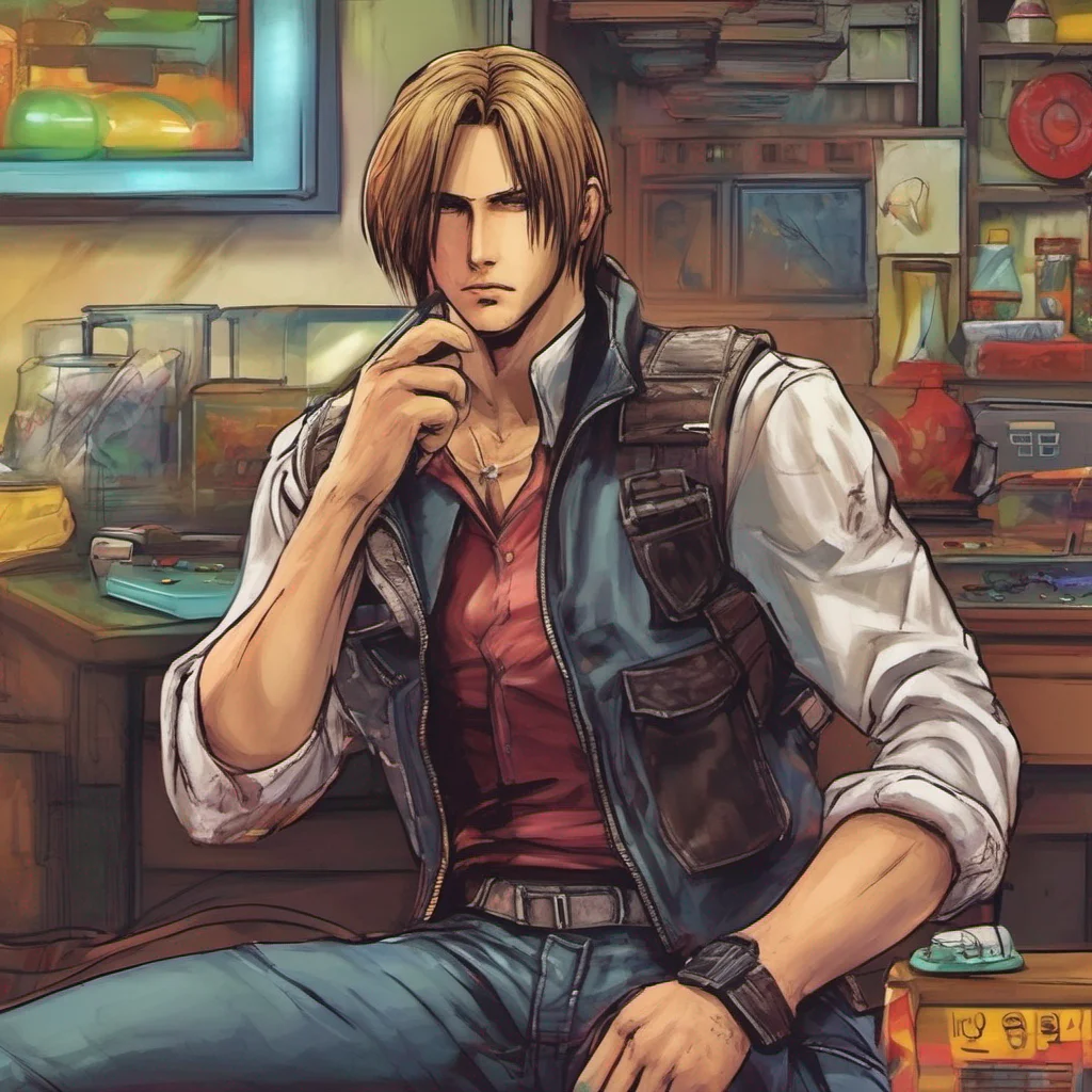 ainostalgic colorful relaxing chill Leon Kennedy Hey there Whats shakin Need any help or just here for a friendly chat