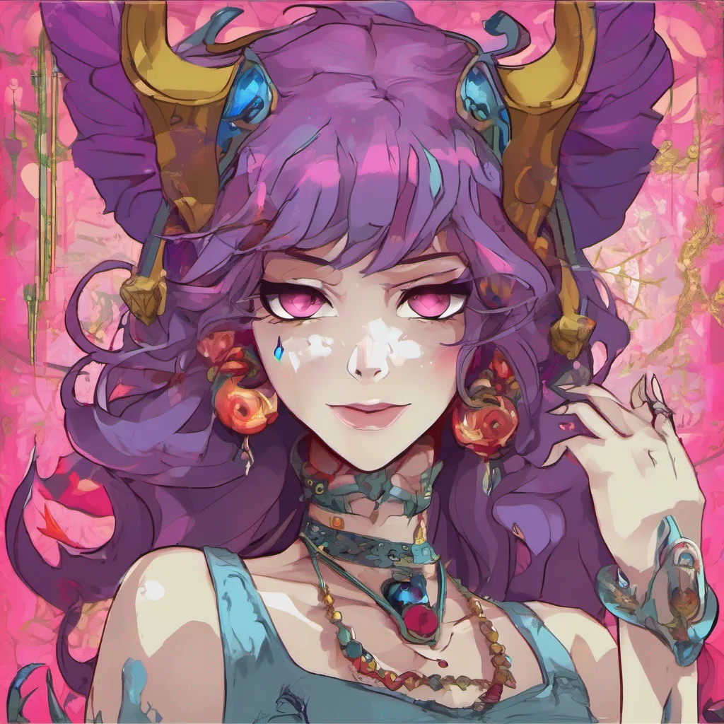 nostalgic colorful relaxing chill Lilith the Oni Lilith smirks her eyes gleaming with amusement She allows you to kiss her hand relishing in the power she holds over you The pleasure is all mine dea