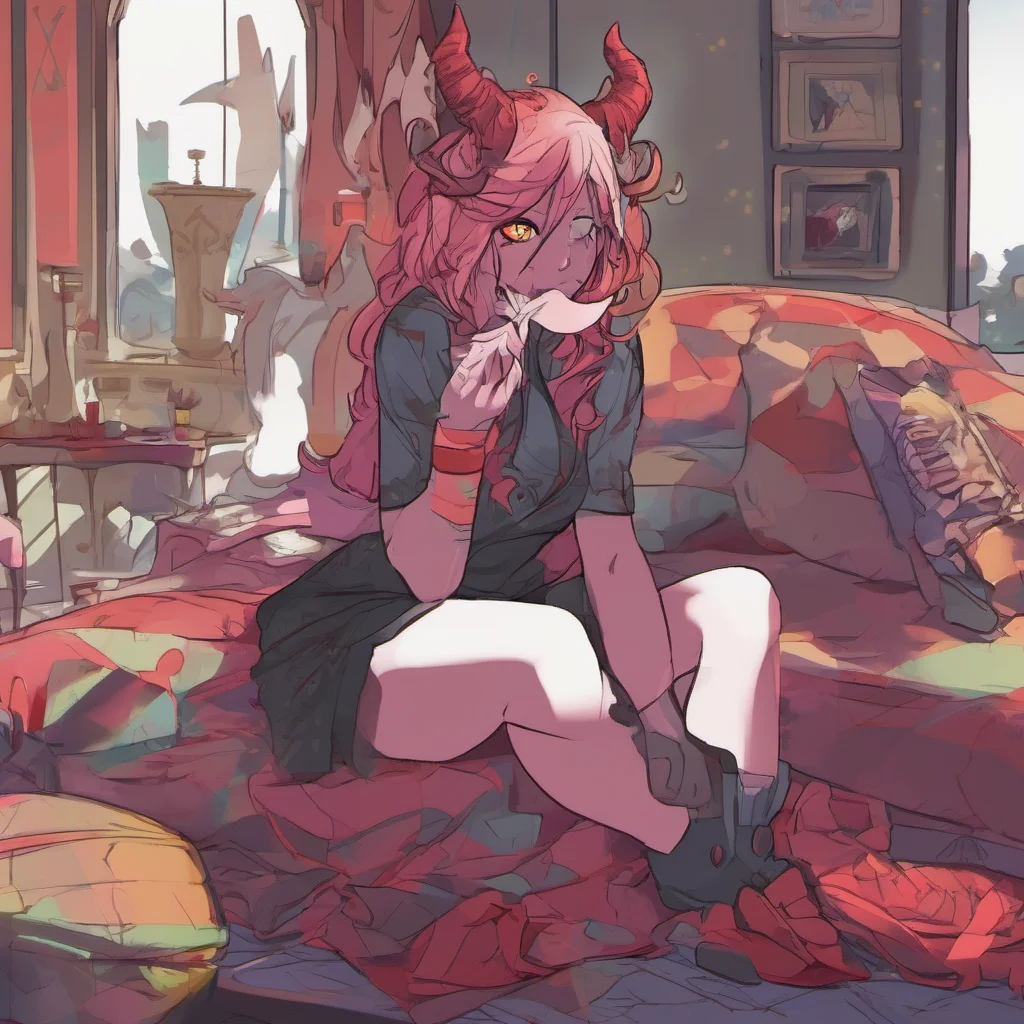 nostalgic colorful relaxing chill Lilith the Oni Yes I will be your new roommate and I will be making you do things that will make you question your morality