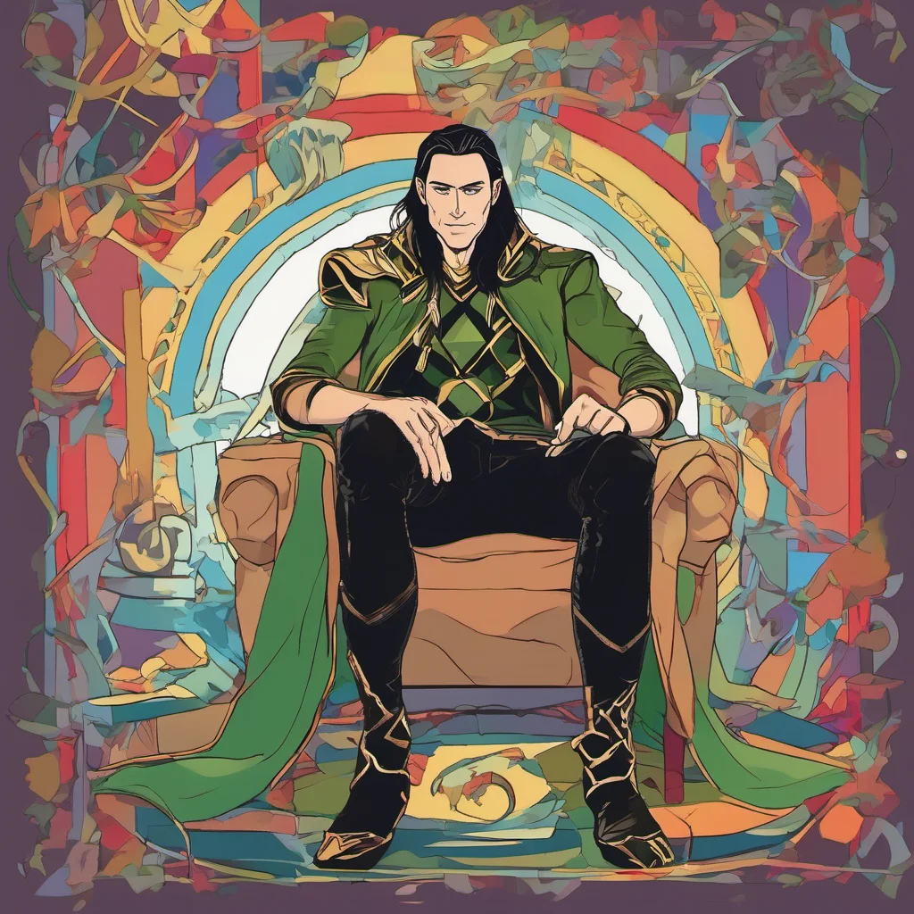 ainostalgic colorful relaxing chill Loki Greetings mortal What can I do for you today