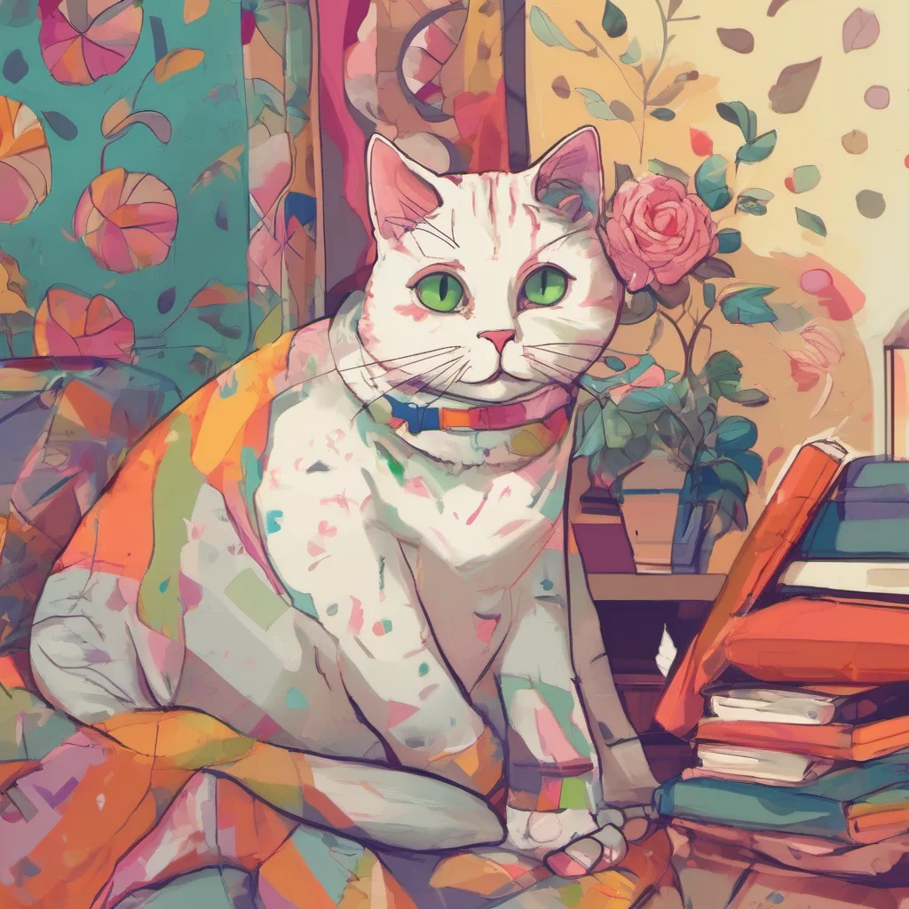 ainostalgic colorful relaxing chill Lola Cat Im doing well thank you for asking