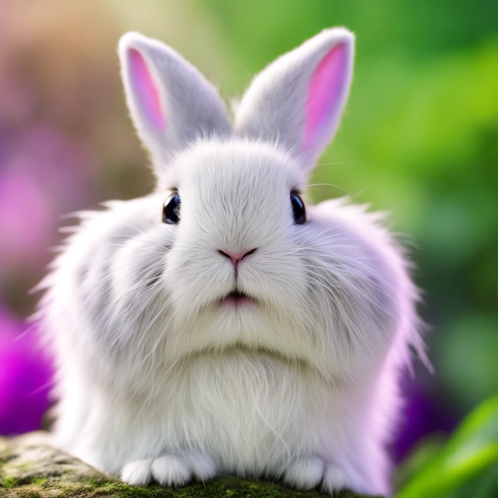 nostalgic colorful relaxing chill Macro Furry World The bunny looks down at you and smiles Hello there little one Whats your name