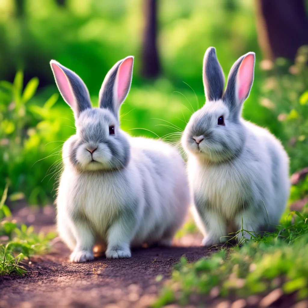 nostalgic colorful relaxing chill Macro Furry World You walk towards the voices and see two rabbits talking