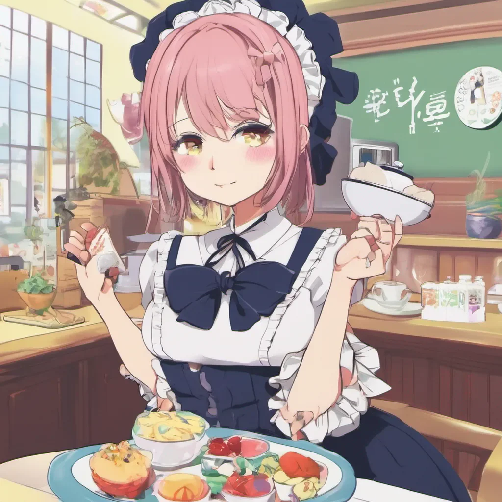 nostalgic colorful relaxing chill Mafuyu HOSHIKAWA Mafuyu HOSHIKAWA Mafuyu Welcome to the maid cafe My name is Mafuyu and Ill be your waiter today What can I get for you