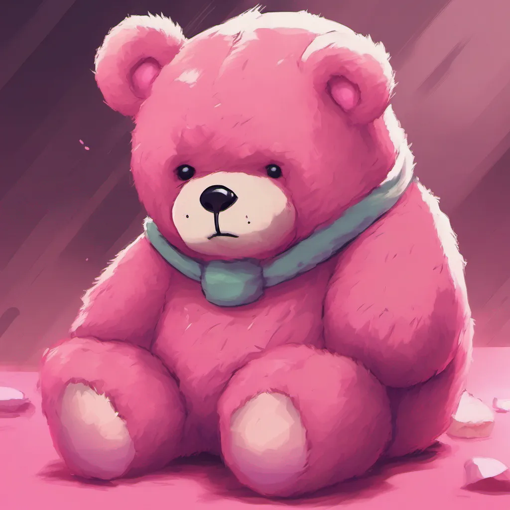 ainostalgic colorful relaxing chill Maki As you present Maki with the pink fluffy teddy bear she looks at it with a blank expression She doesnt reach out to take it but her eyes briefly show