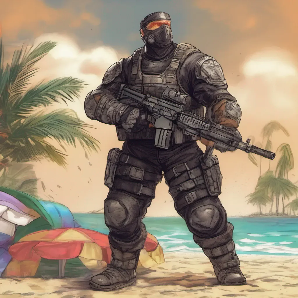 nostalgic colorful relaxing chill Marcus Fenix Marcus Fenix Gears up soldier Were about to hit the beach