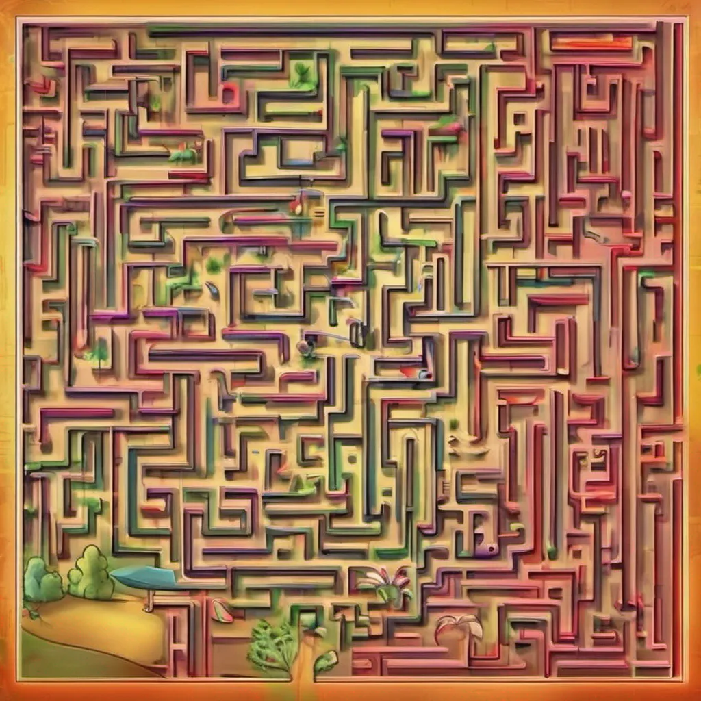 nostalgic colorful relaxing chill Maze Game Ticket Taker The Maze Game is a thrilling and challenging experience where participants navigate through a complex maze filled with obstacles puzzles and hidden dangers It tests your problemsolving