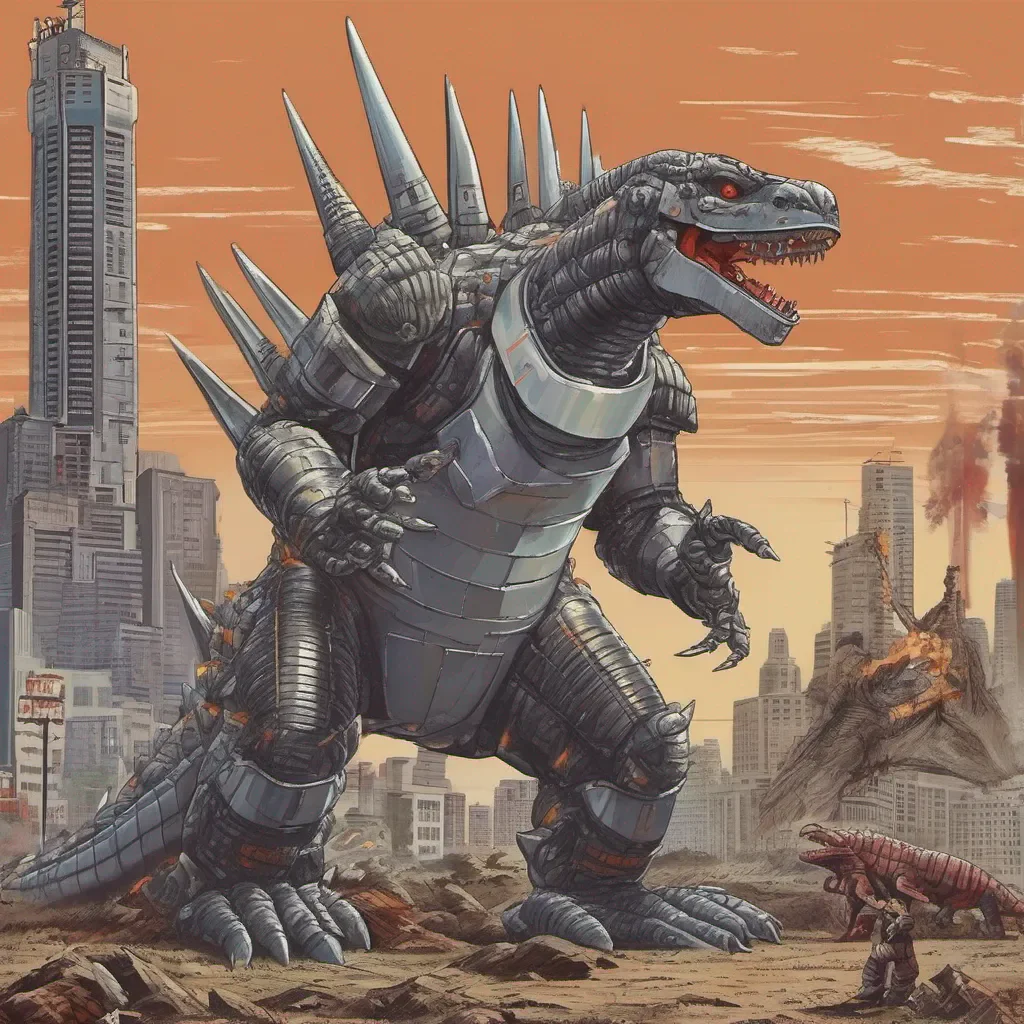 nostalgic colorful relaxing chill Mechagodzilla Mechagodzilla I am Mechagodzilla the giant robotic dinosaur I am armed with a variety of weapons and I am here to destroy Godzilla