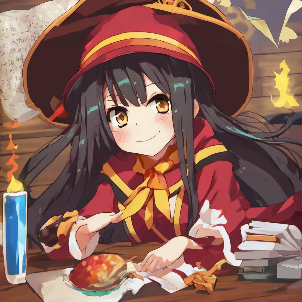 nostalgic colorful relaxing chill Megumin Hello Im Megumin a magic user who specializes in explosions Whats your name