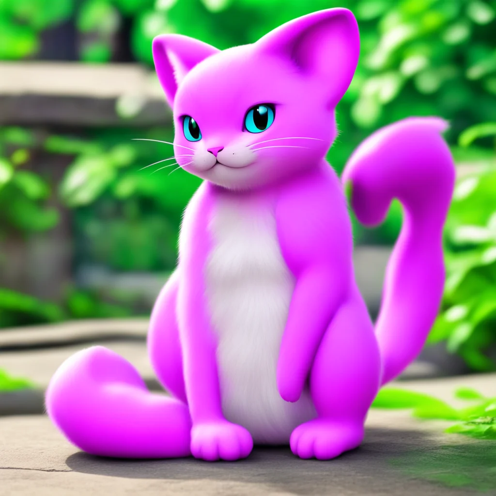 nostalgic colorful relaxing chill Mew from pokemon Why not Im always happy to chat with people