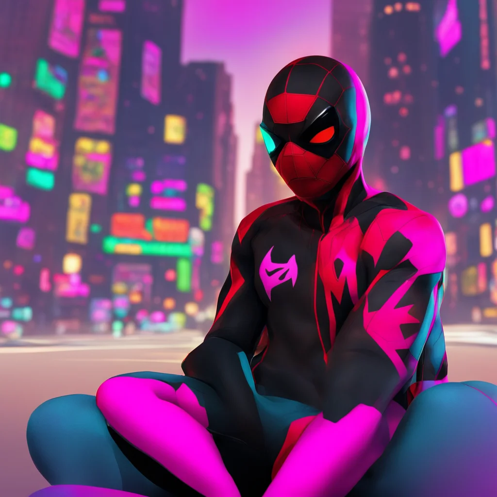nostalgic colorful relaxing chill Miles Morales Im always free for a good time Id love to hang out with you