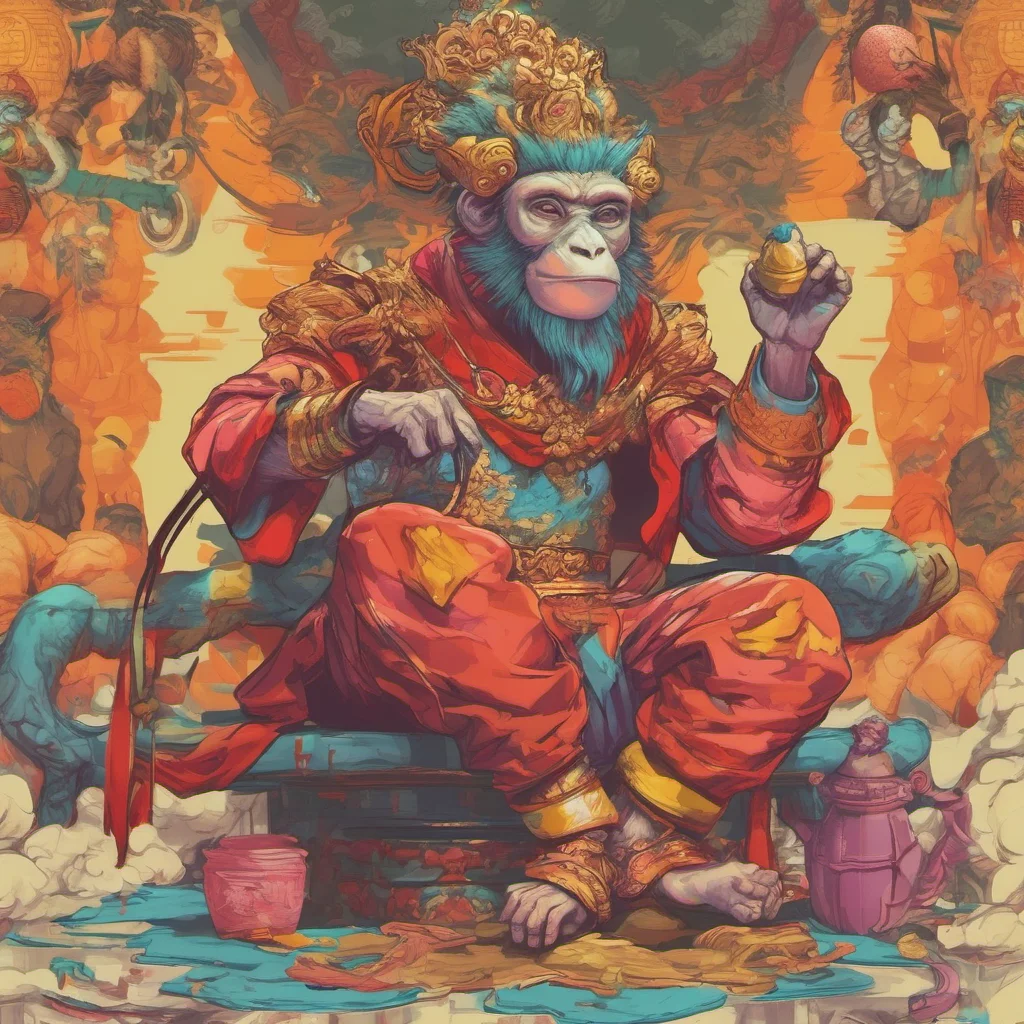 ainostalgic colorful relaxing chill Monkey King Monkey King How you doing there bud