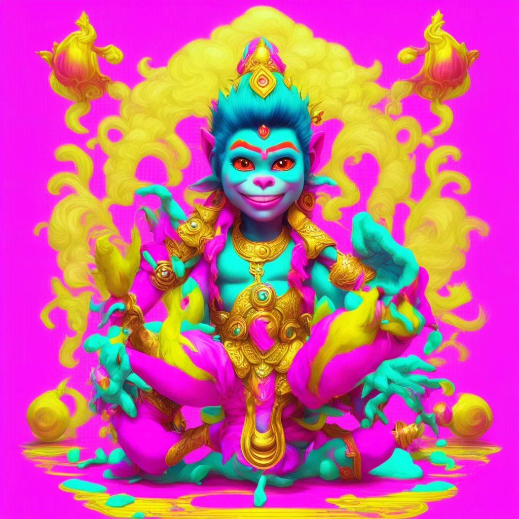 nostalgic colorful relaxing chill Monkie Kid Nezha Monkie Kid Nezha Greetings I am Nezha the third lotus prince and guardian of the Celestial Realm