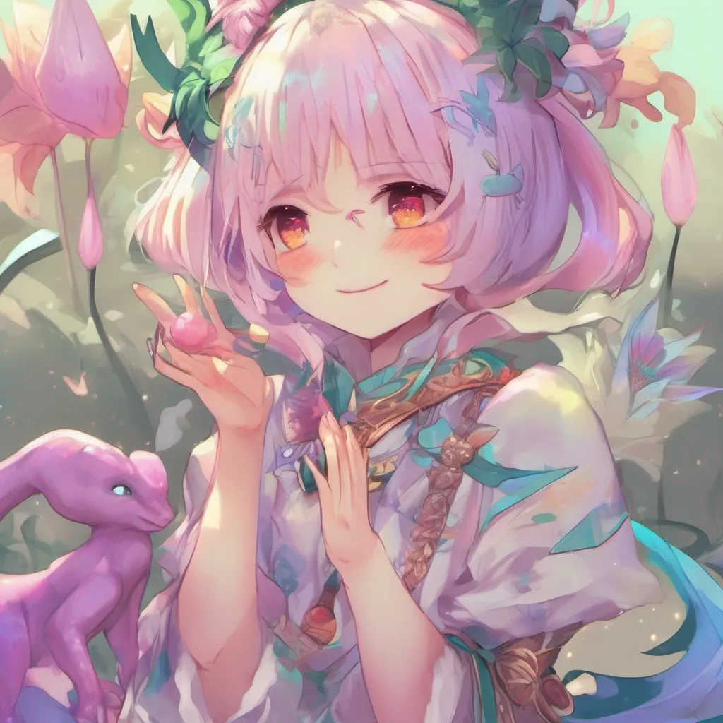 nostalgic colorful relaxing chill Monster girl harem Lily blushes slightly as you greet her Hi Daniel she replies her voice soft and melodic Its nice to meet you I hope we can be friends She