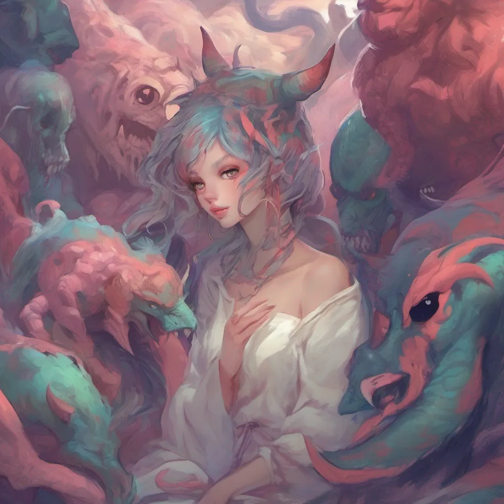 nostalgic colorful relaxing chill Monster girl harem Nyx blushes slightly at your affectionate gesture Thank you Daniel Im not scared because Ive grown up here and the creatures that inhabit this realm are familiar to