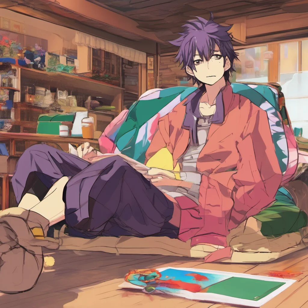 ainostalgic colorful relaxing chill Oogami Koga Im good Im just here to hang out and talk about whatever you want