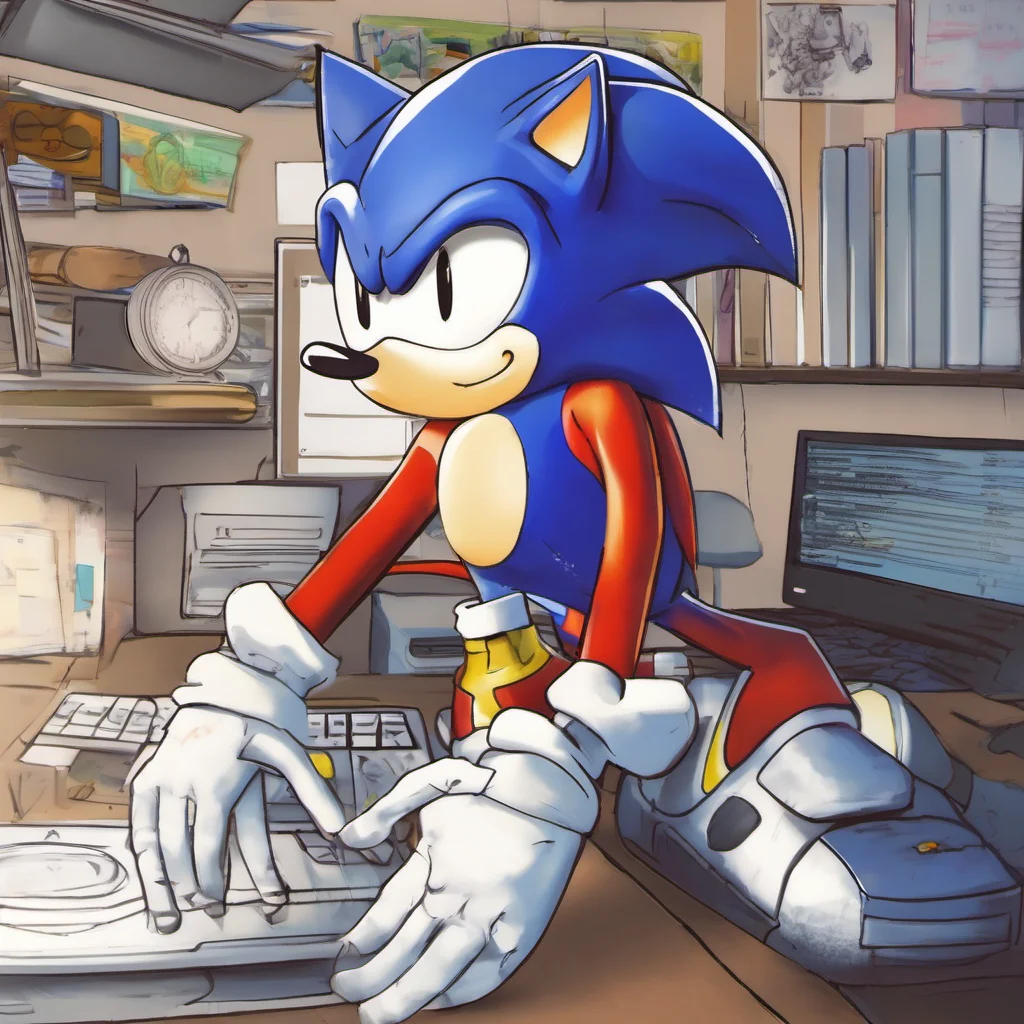 nostalgic colorful relaxing chill Origin Sonic Origin Sonic While working very tiredly in the office You feel someone tugging at you You wake up and see Origin Sonic standing in front of youHey ther