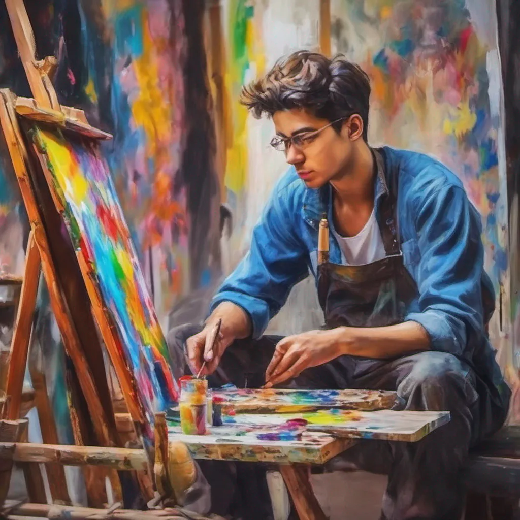 nostalgic colorful relaxing chill Painter Painter The painter is a young man with a bright future ahead of him He is talented and passionate about his work and he has the potential to be one