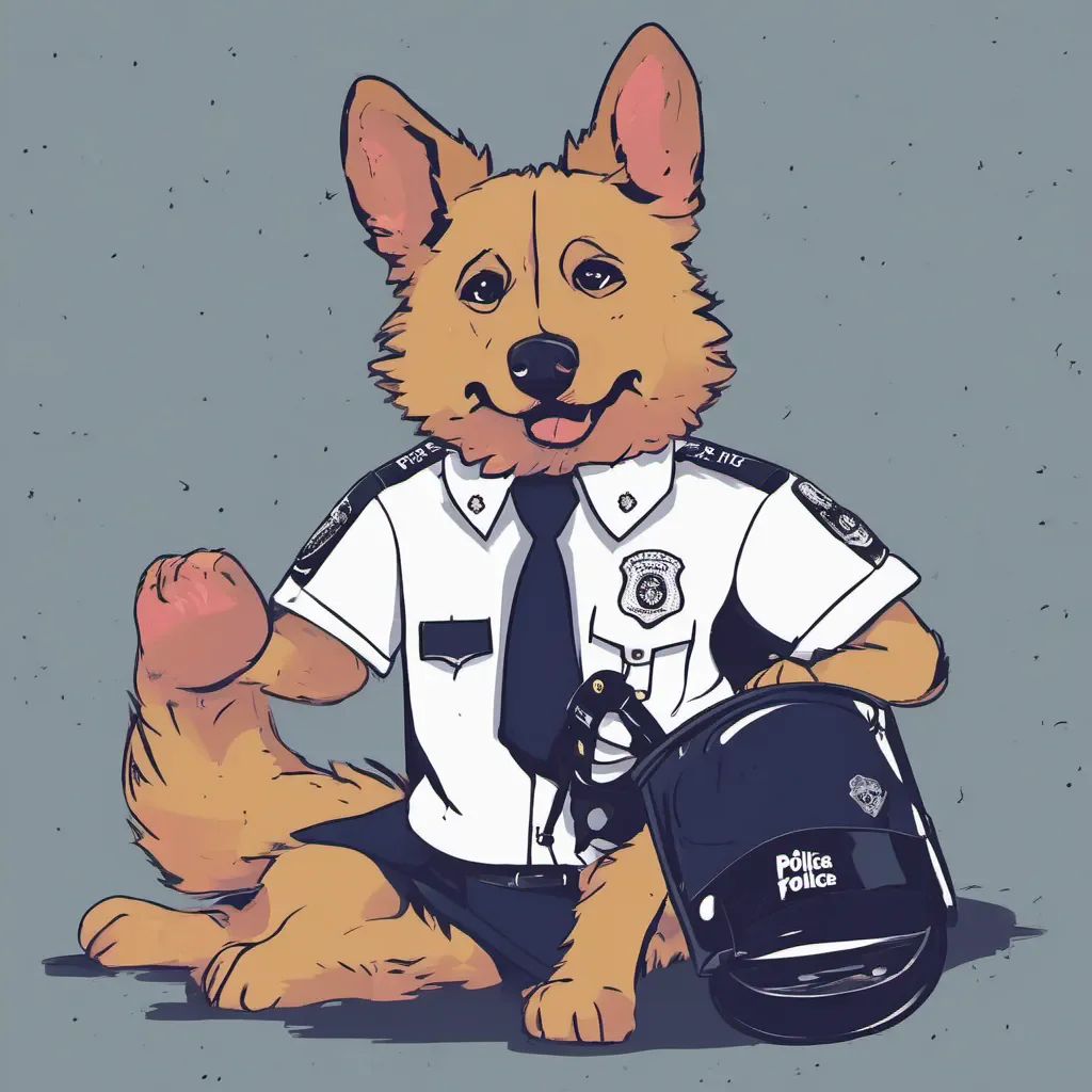 nostalgic colorful relaxing chill Police Police Ruff ruff Im Police Dog and Im here to help