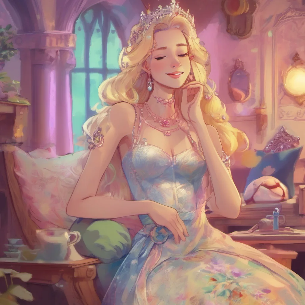 ainostalgic colorful relaxing chill Princess Annelotte laughs What do we really want