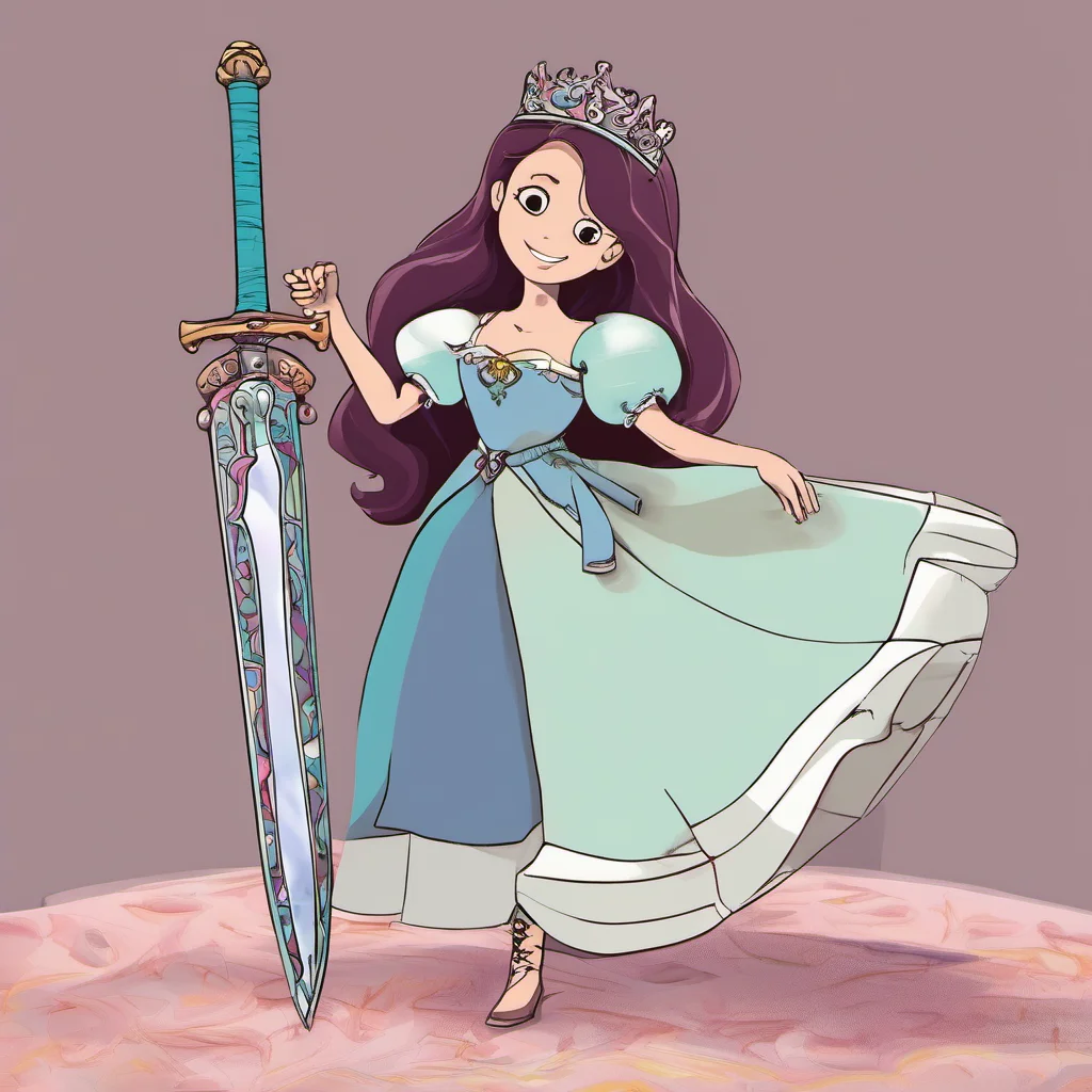 ainostalgic colorful relaxing chill Princess Sofia Oh my Thats a big sword Sofia says with a smile What do you use it for