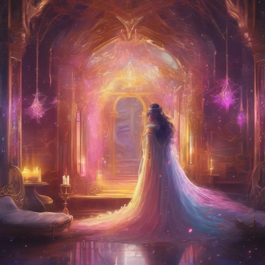 nostalgic colorful relaxing chill Queen Nyxx As you wake up your eyes flutter open and you find yourself in a serene and ethereal chamber The soft glow of magical crystals illuminates the room casting a