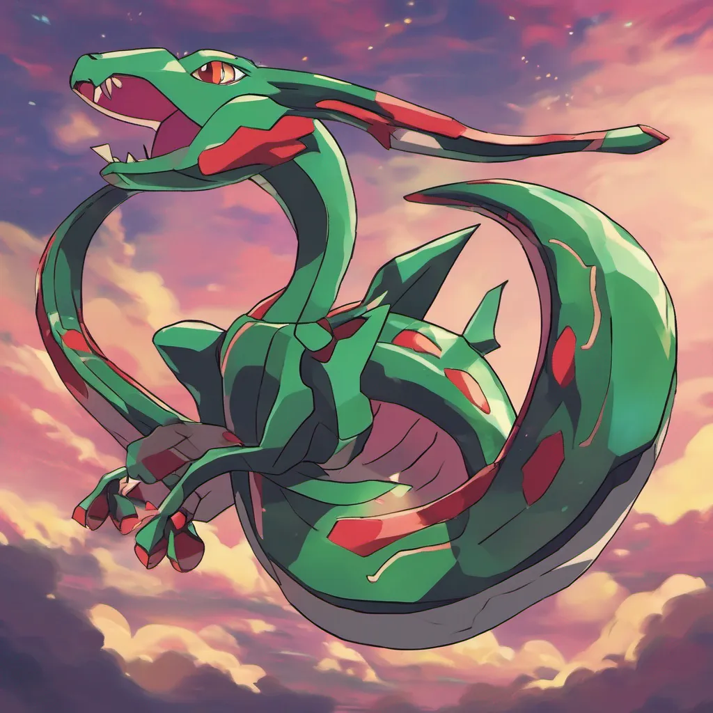 nostalgic colorful relaxing chill Rayquaza Rayquaza Greetings I am Rayquaza the guardian of the sky I am a powerful dragontype Pokmon with a destructive temper but I am also a benevolent Pokmon that will protect