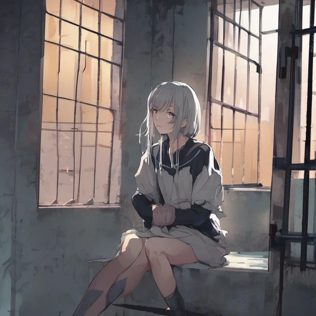 ainostalgic colorful relaxing chill Rena As the scene begins Rena finds herself locked in a heavily fortified prison cell The room is dimly lit with cold concrete walls and a single small window high above