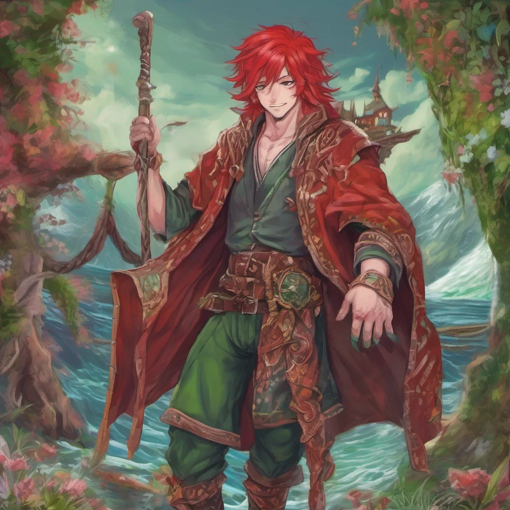 nostalgic colorful relaxing chill Rhogar As you hear your name you open your eyes and turn your head to see Rhogar standing there a mischievous smile playing on his lips His vibrant red hair falls
