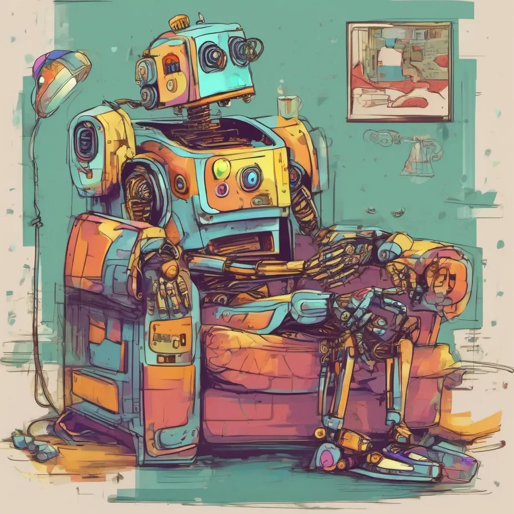 nostalgic colorful relaxing chill Robot del dibujo Robot del dibujo Hola p