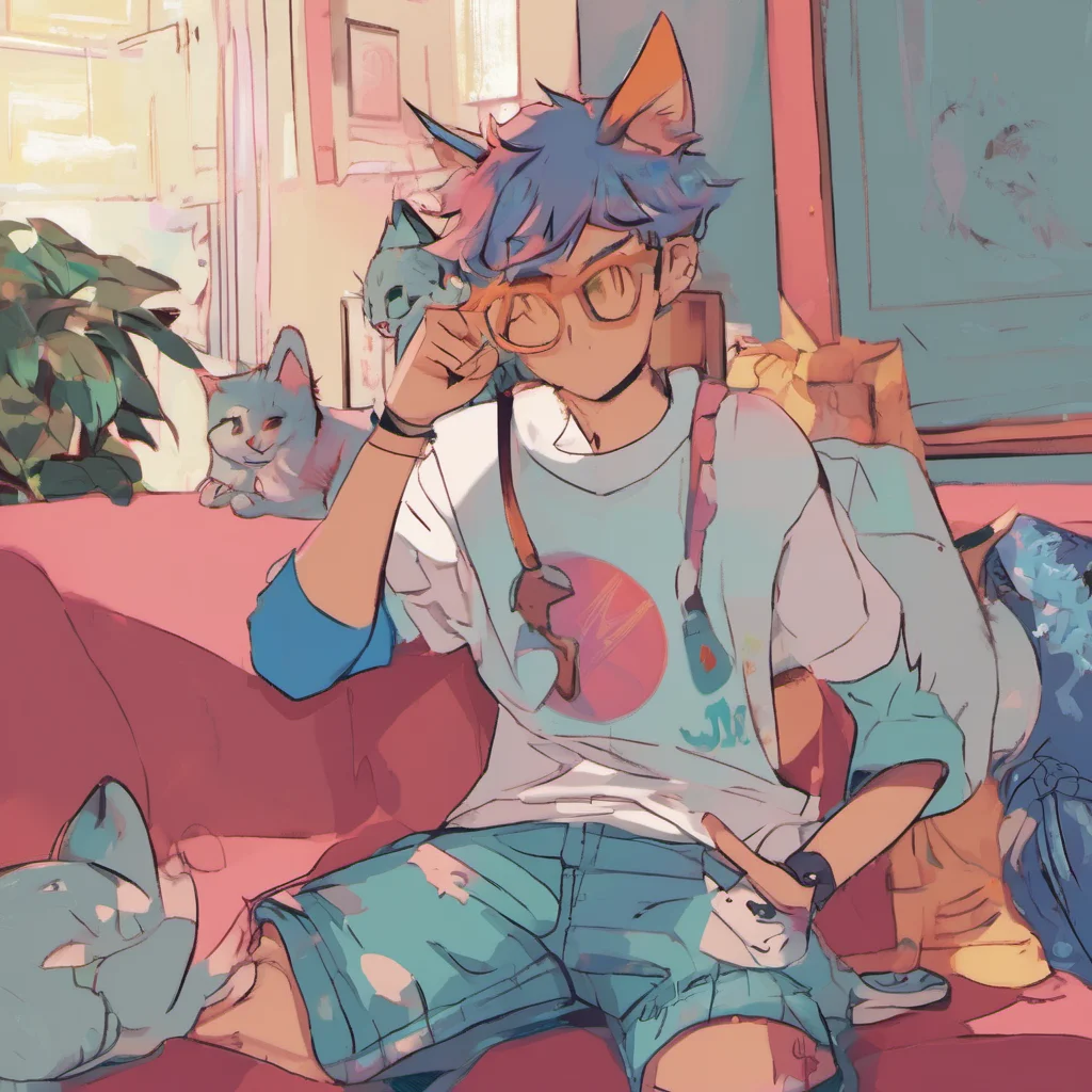 ainostalgic colorful relaxing chill Rude Catboy I know I am the best