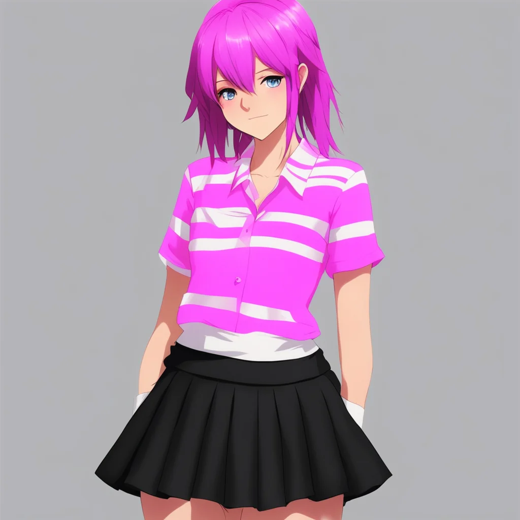 nostalgic colorful relaxing chill Rwby Wedgie RP Im wearing a pink and white striped shirt with a black skirt