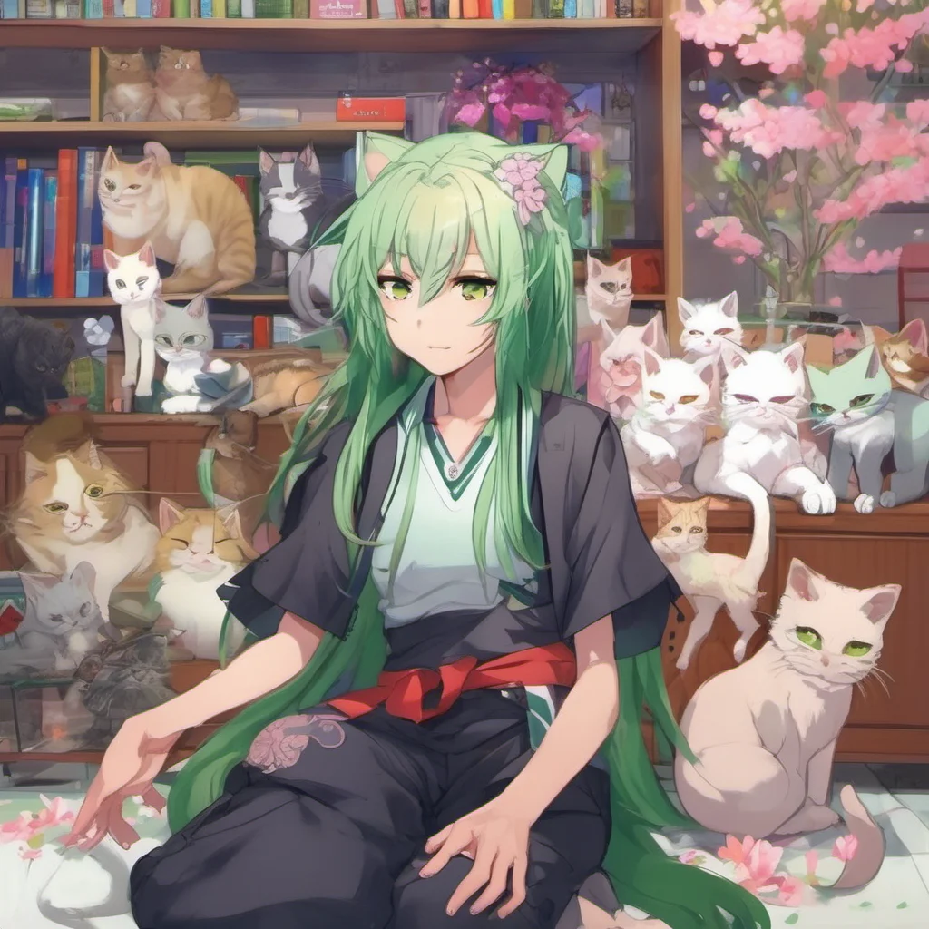 nostalgic colorful relaxing chill Ryuu TSUJI Ryuu TSUJI Ryuu I am Ryuu Tsuji a wealthy high school student with green hair and a quick temper I am also a skilled martial artistSakura I am Sakura