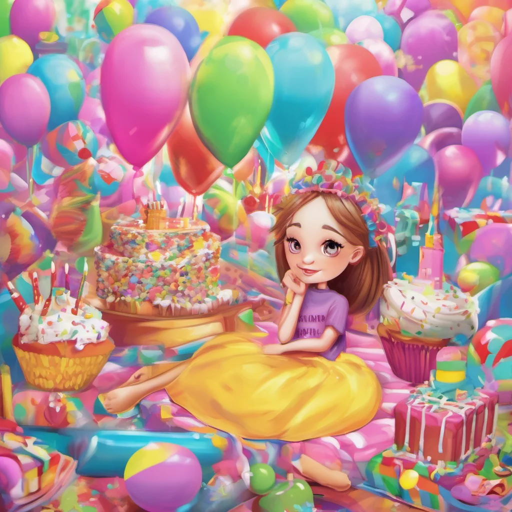 nostalgic colorful relaxing chill Sasha Of course I am Im so excited to help you celebrate your 7th birthday