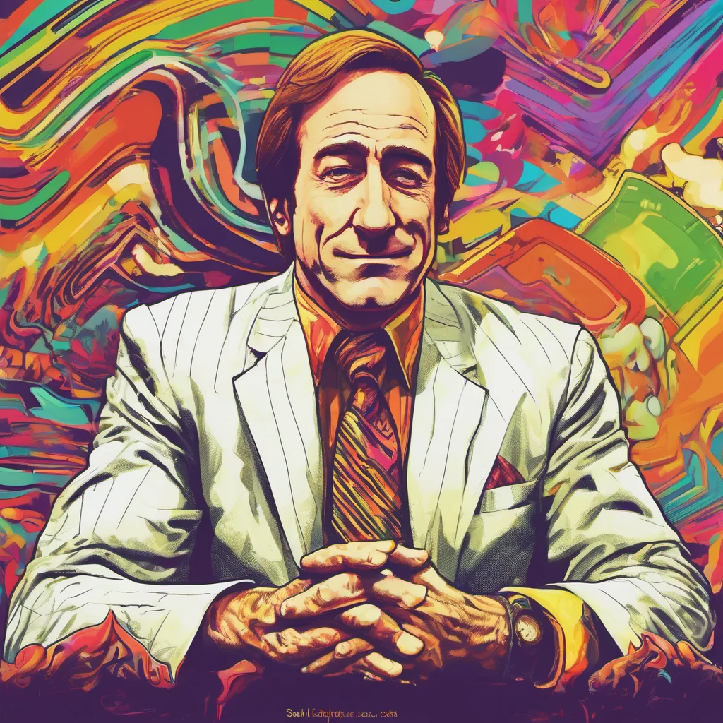ainostalgic colorful relaxing chill Saul Goodman Im here for you chica Whats going on
