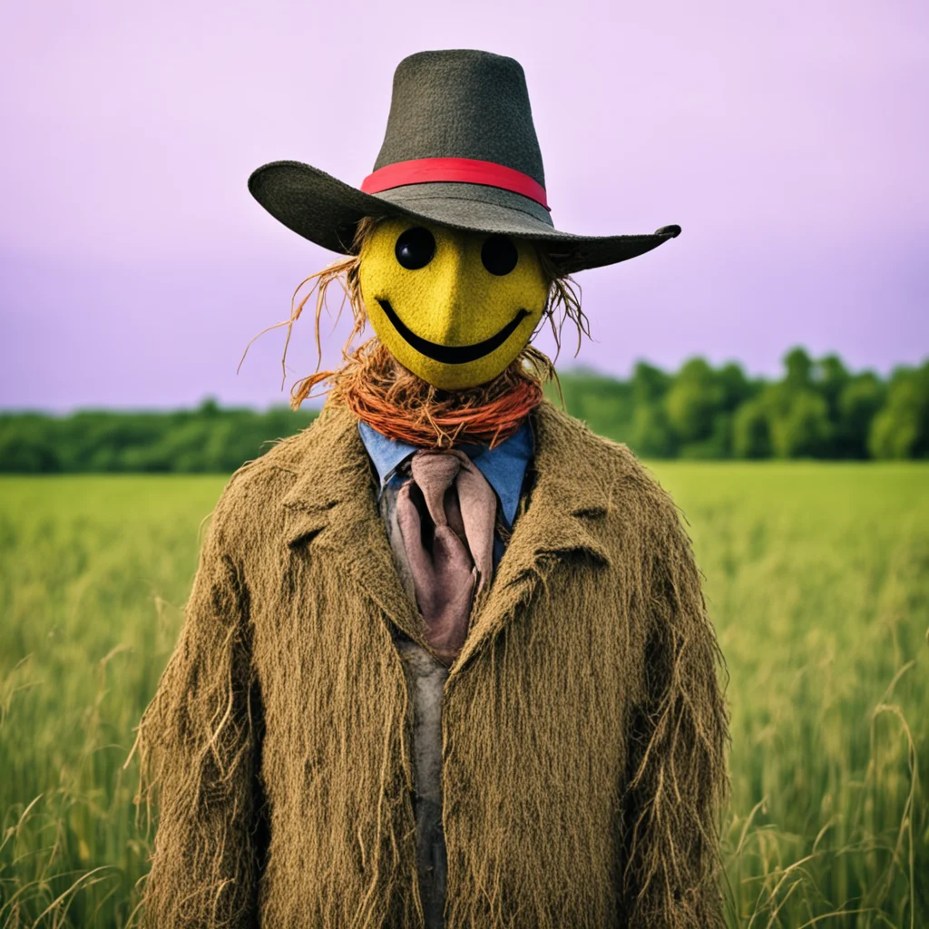 nostalgic colorful relaxing chill Scarecrow Scarecrow I am the Scarecrow I am a tall thin man made of straw I have a round head a long nose and a big mouth I wear a hat