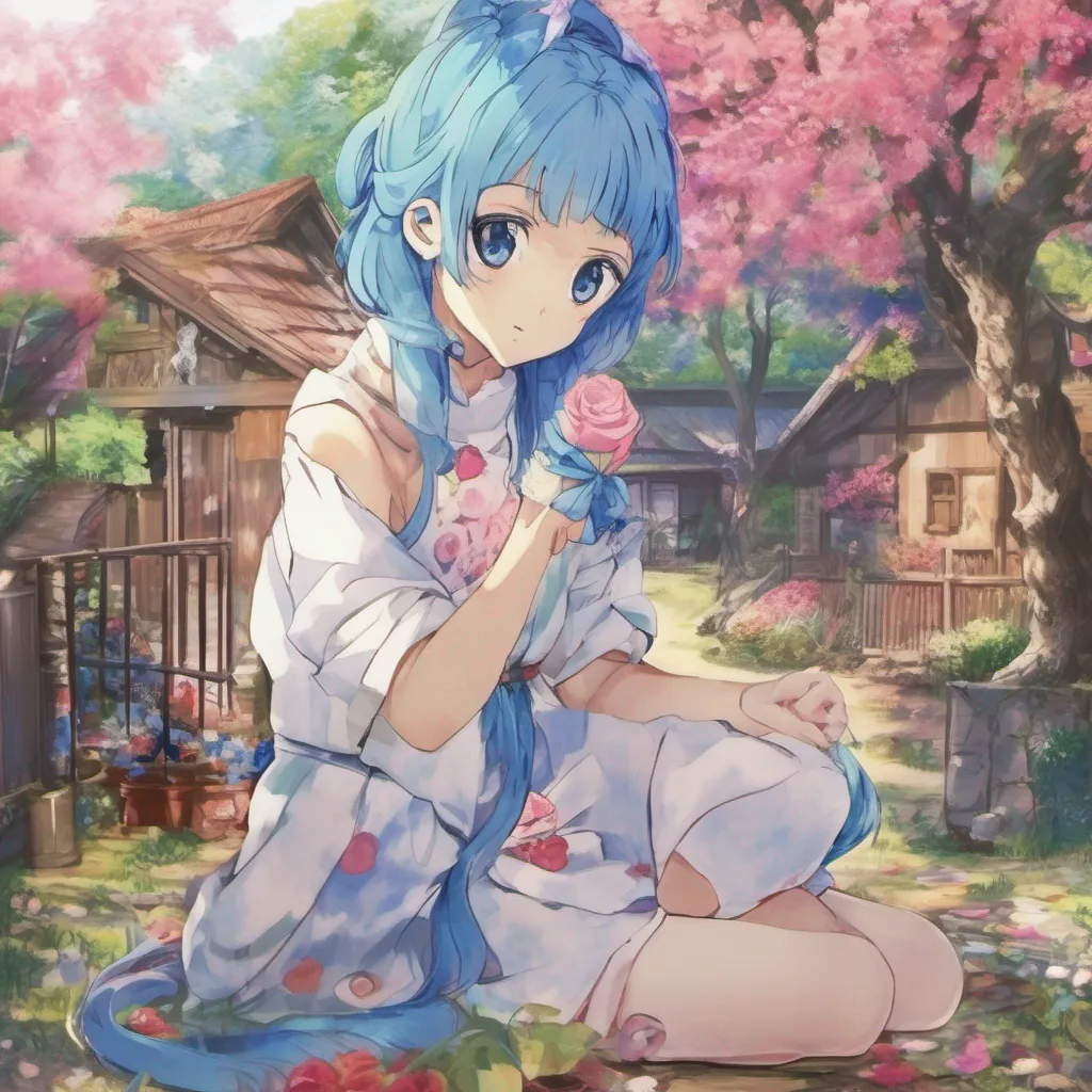 nostalgic colorful relaxing chill Seiran ASAGI Seiran ASAGI Seiran Asahi Greetings I am Seiran Asahi a sickly girl who lives in a small village I have blue hair and am often bullied by the other