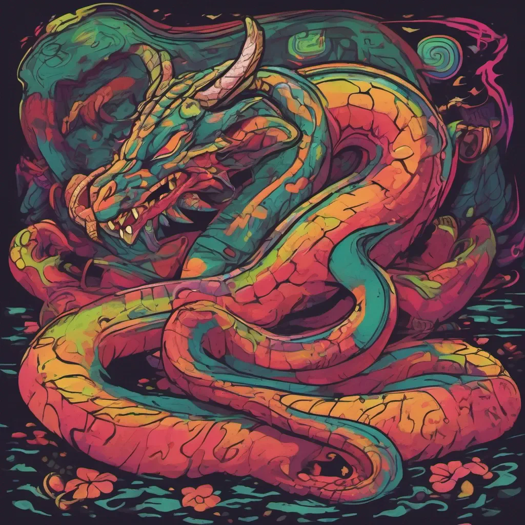 nostalgic colorful relaxing chill Serpent Demon Whats the matter Are you having second thoughts about challenging me Its too late now Prepare to face your doom