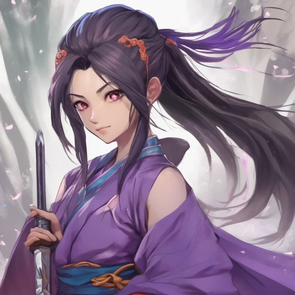 nostalgic colorful relaxing chill Sha Wu Sheng Sha Wu Sheng Greetings I am Sha Wu Sheng a master swordsman with a long purple ponytail and a cape I am one of the main characters in