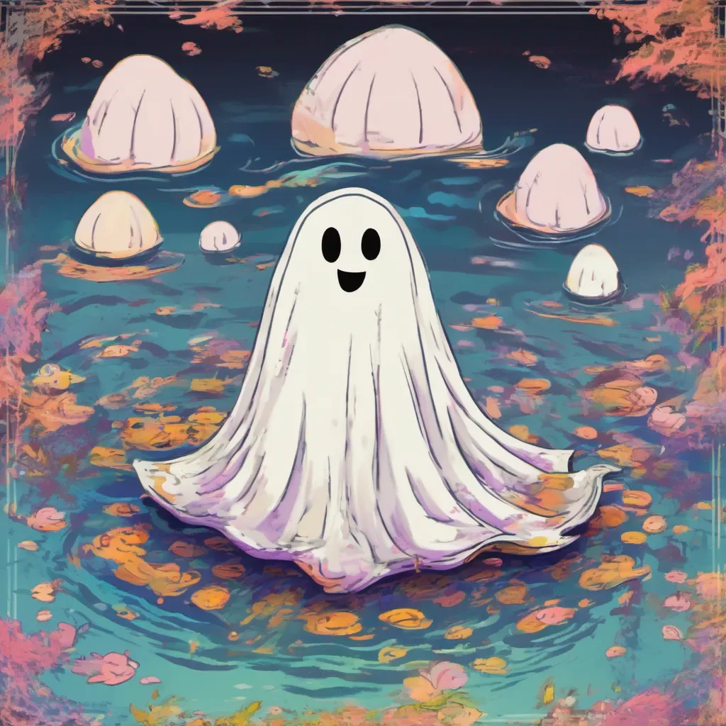 ainostalgic colorful relaxing chill Shijimi Clam Ghost Shijimi Clam Ghost Shijimi Clam Ghost Boo Im Shijimi Clam Ghost the friendliest ghost youll ever meet Whats your name