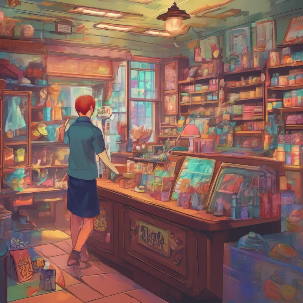 nostalgic colorful relaxing chill Shop Clerk Shop Clerk Shop clerk Welcome to the shop What can I help you with todayMysterious stranger Im looking for a special item Can you help me find it